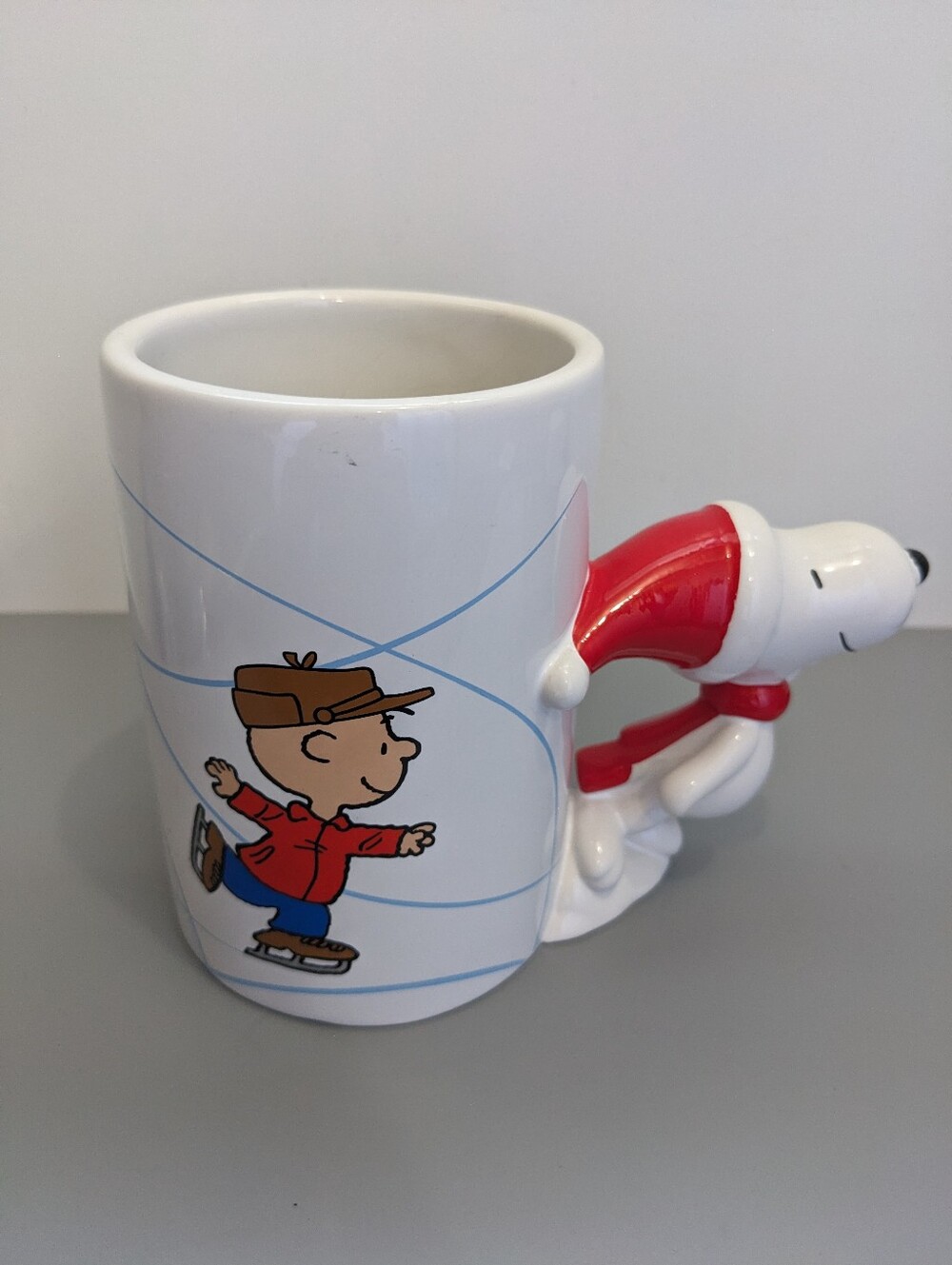 Peanuts Charlie Brown Christmas Mug With Snoopy Handle Teleflora 50 Year Edition